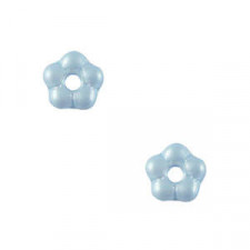 Czech glass beads flower 5mm - Alabaster Pastel blue 02010-29310
